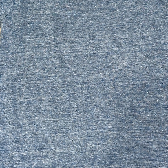 Athleta Zephyr Linen Twist Sleeve Tee Heather Blue Women's Top. - Picture 6 of 9